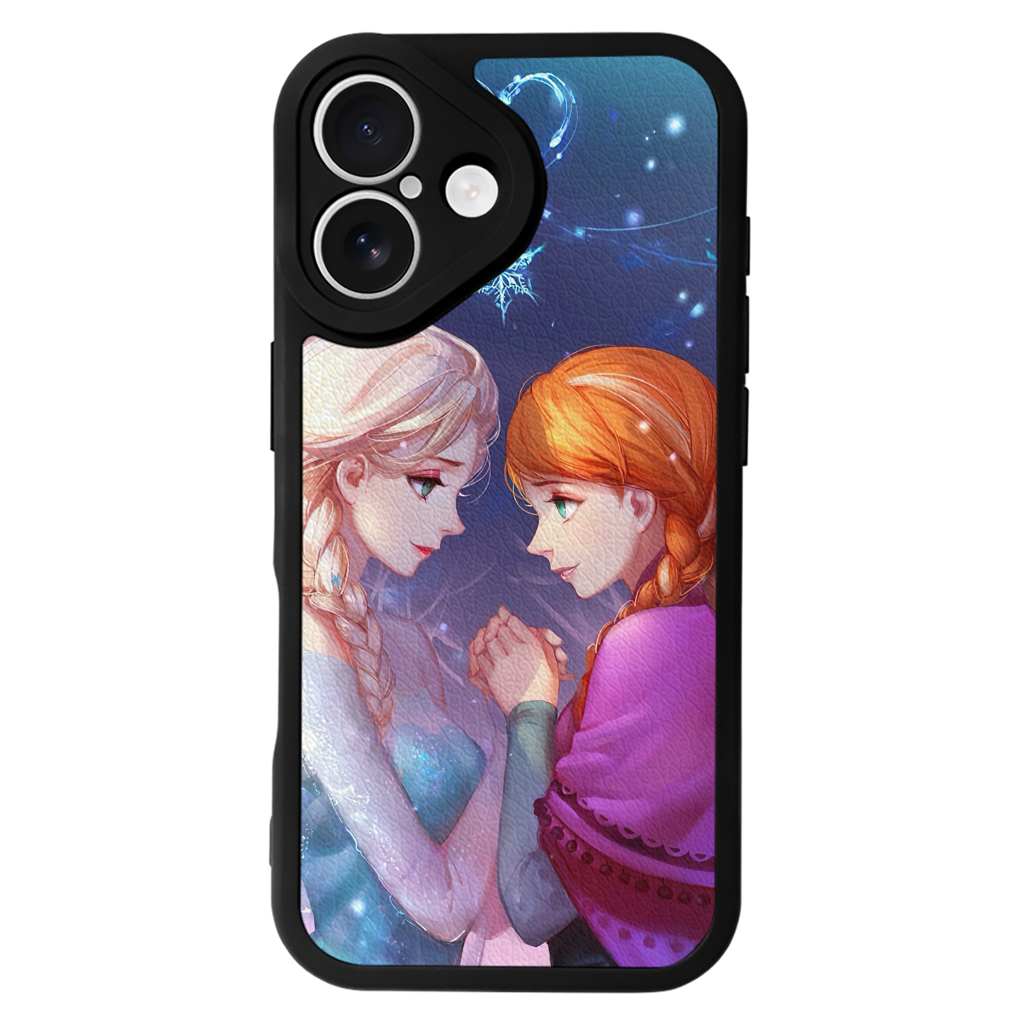（画像用） アナと雪の女王 アンナ エルサ Frozen Anna Elsa 【iPhone 16シリーズ対応】シリコンスマホケース（レザー調） 材質：シリコン